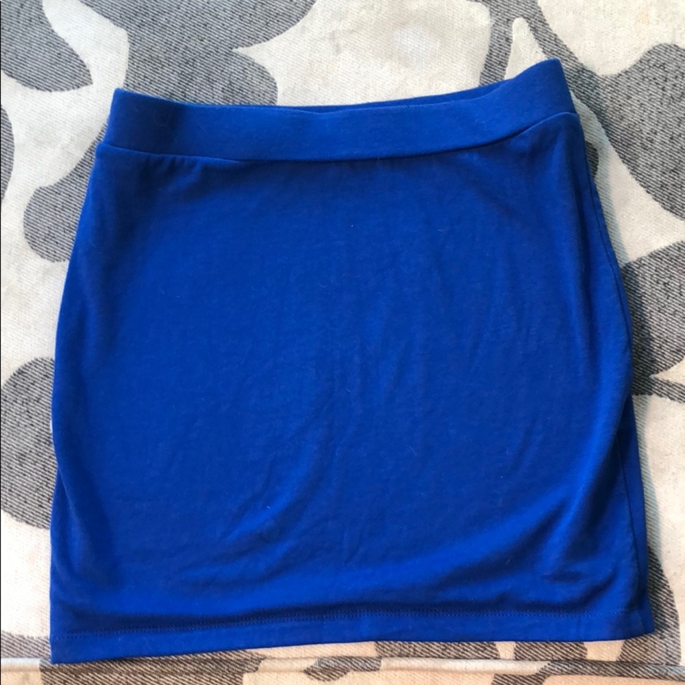 Royal Blue mini cotton skirt